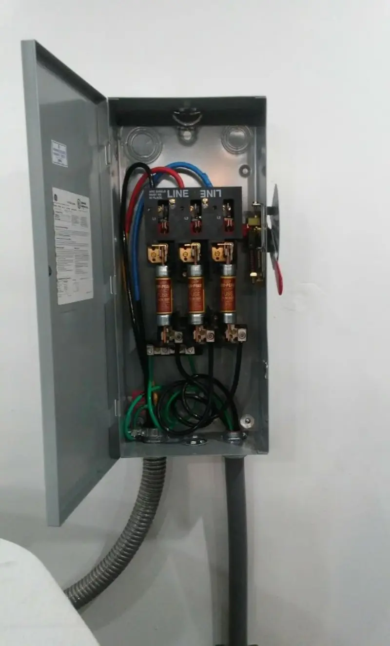 Three-phase disconnect switch installed for Electrical Wiring & Rewiring in Holyoke